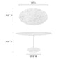 Modway Lippa 60" Oval Artificial Marble Dining Table White FredCo