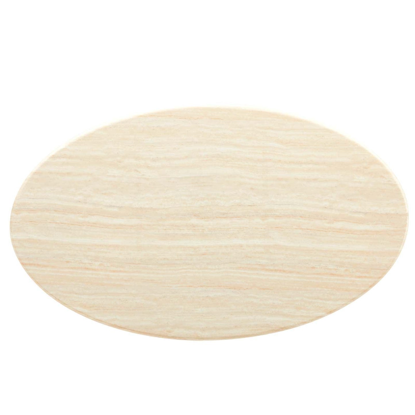 Modway Lippa 60” Oval Artificial Travertine Dining Table FredCo