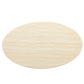 Modway Lippa 60” Oval Artificial Travertine Dining Table FredCo