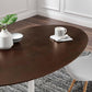 Modway Lippa 60" Oval Cherry Walnut Wood Grain Dining Table FredCo