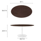 Modway Lippa 60" Oval Cherry Walnut Wood Grain Dining Table FredCo