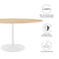 Modway Lippa 60" Oval Natural Wood Grain Dining Table FredCo