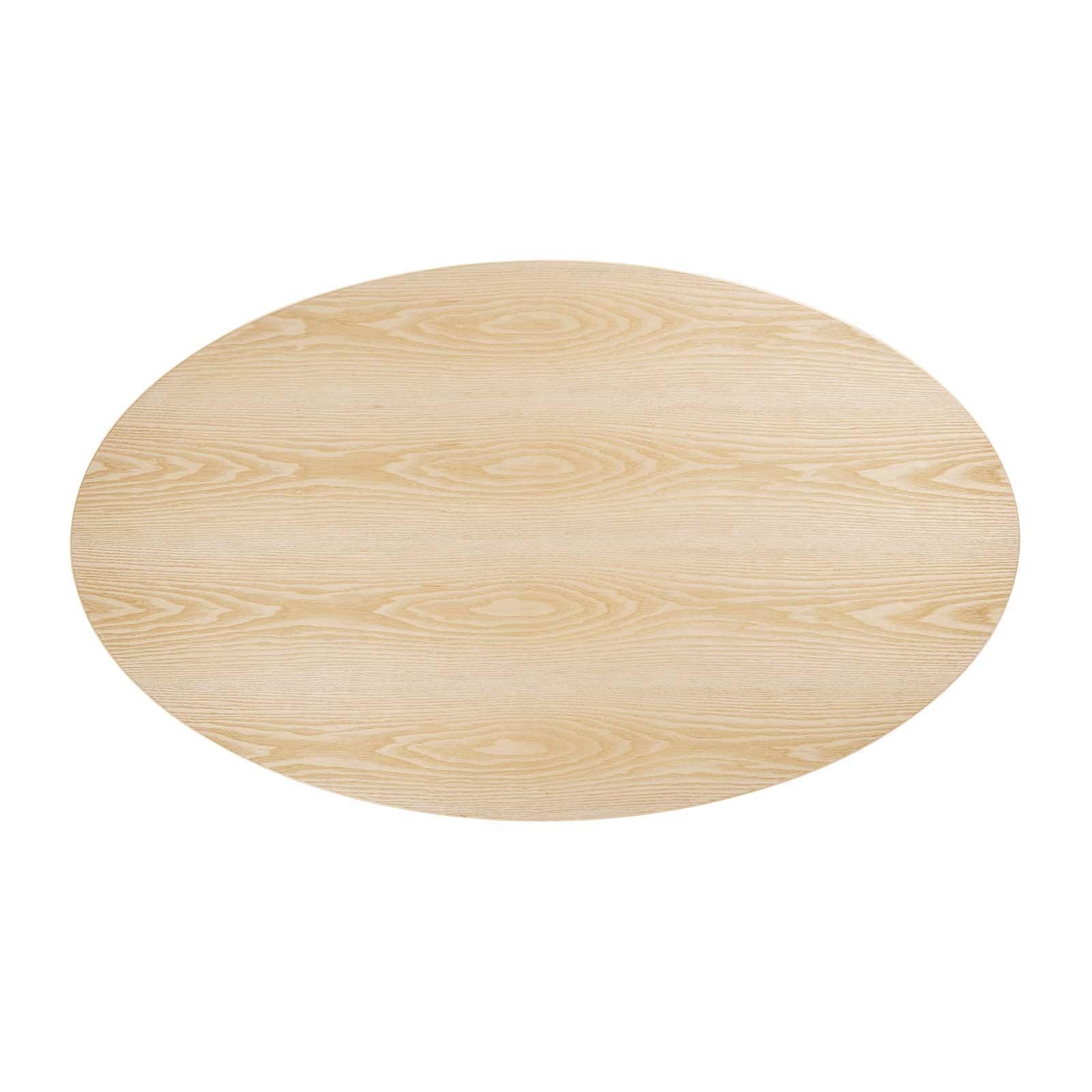 Modway Lippa 60" Oval Natural Wood Grain Dining Table FredCo