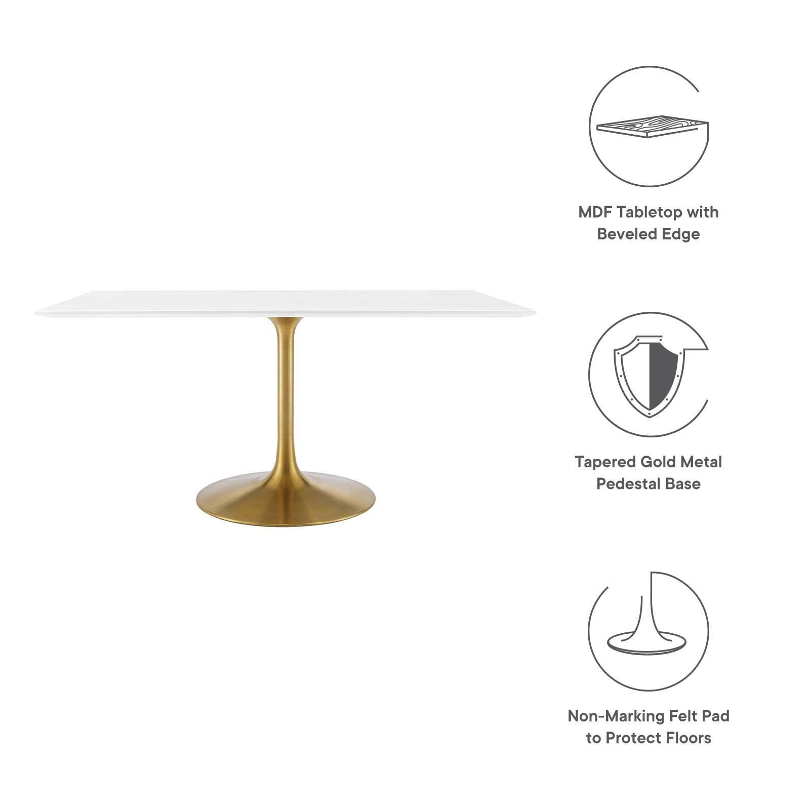 Modway Lippa 60" Rectangular Wood Dining Table FredCo