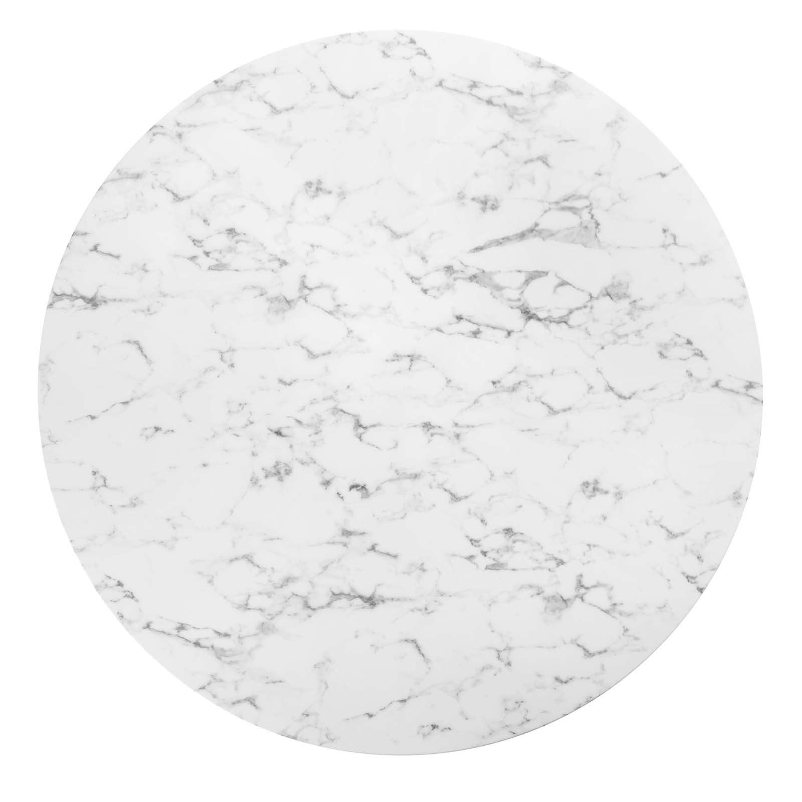 Modway Lippa 60" Round Artificial Marble Dining Table FredCo
