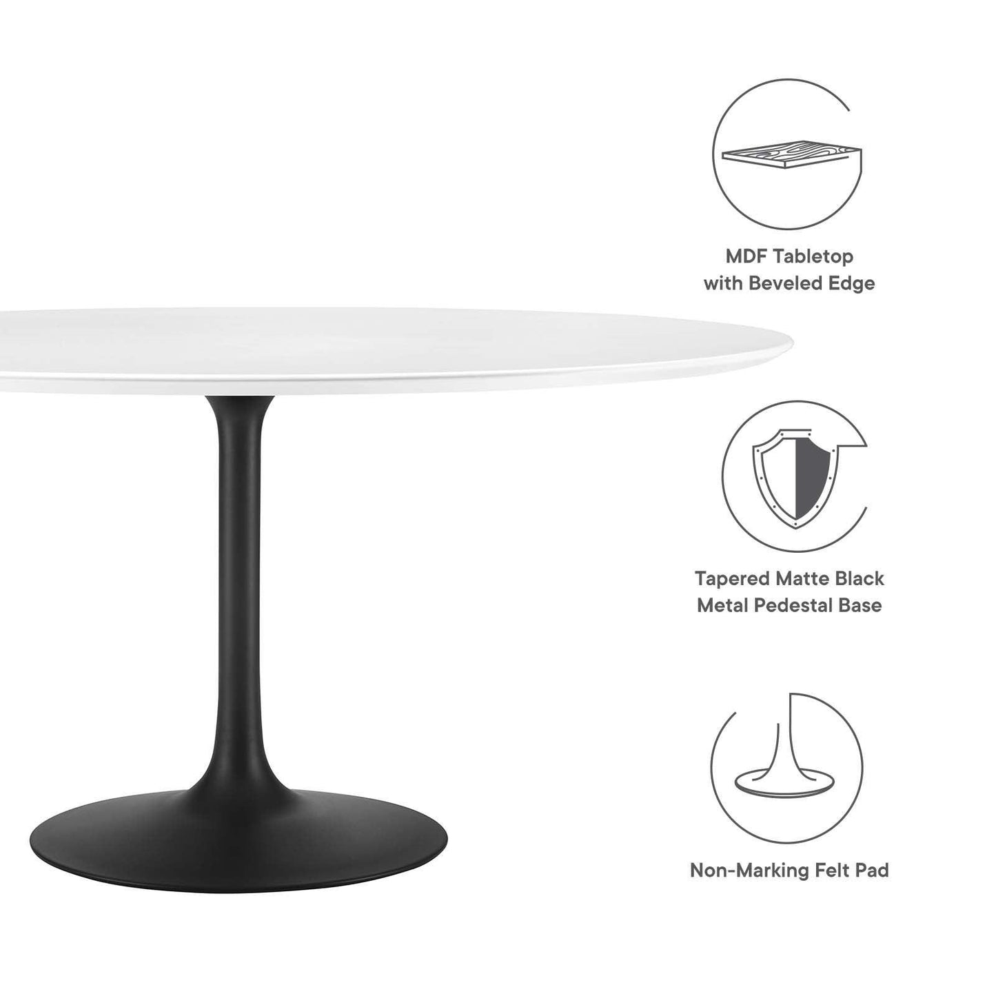 Modway Lippa 60" Round Dining Table FredCo