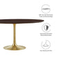 Modway Lippa 60" Round Walnut Dining Table FredCo