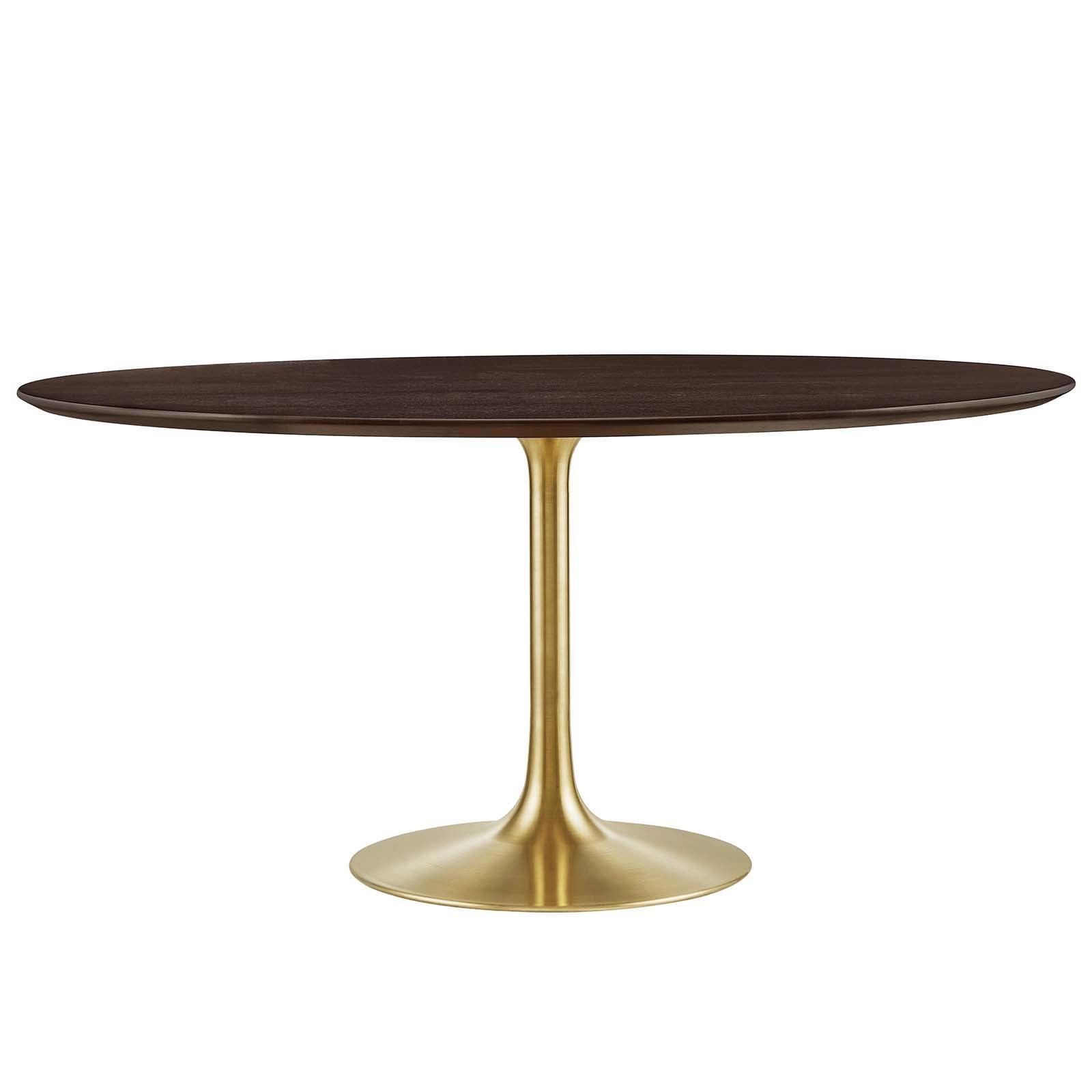 Modway Lippa 60" Round Walnut Dining Table FredCo
