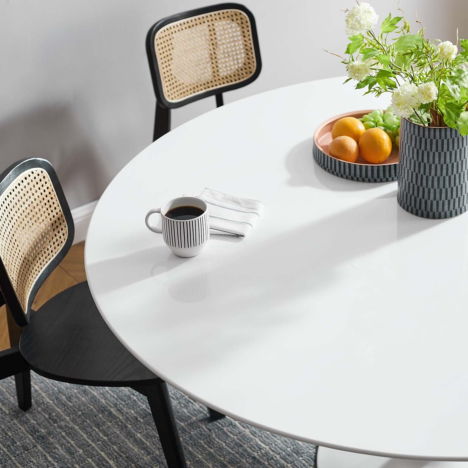 Modway Lippa 60" Round Wood Top Dining Table FredCo