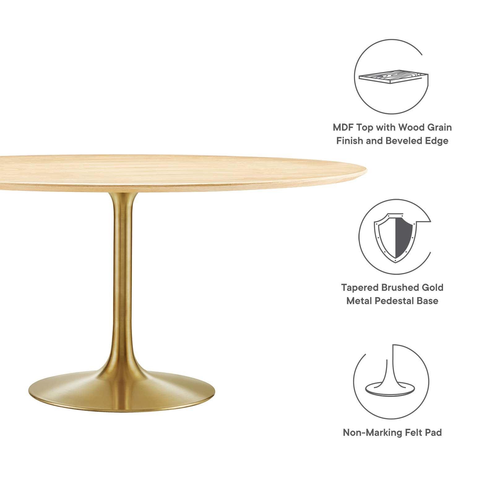 Modway Lippa 60" Wood Dining Table FredCo