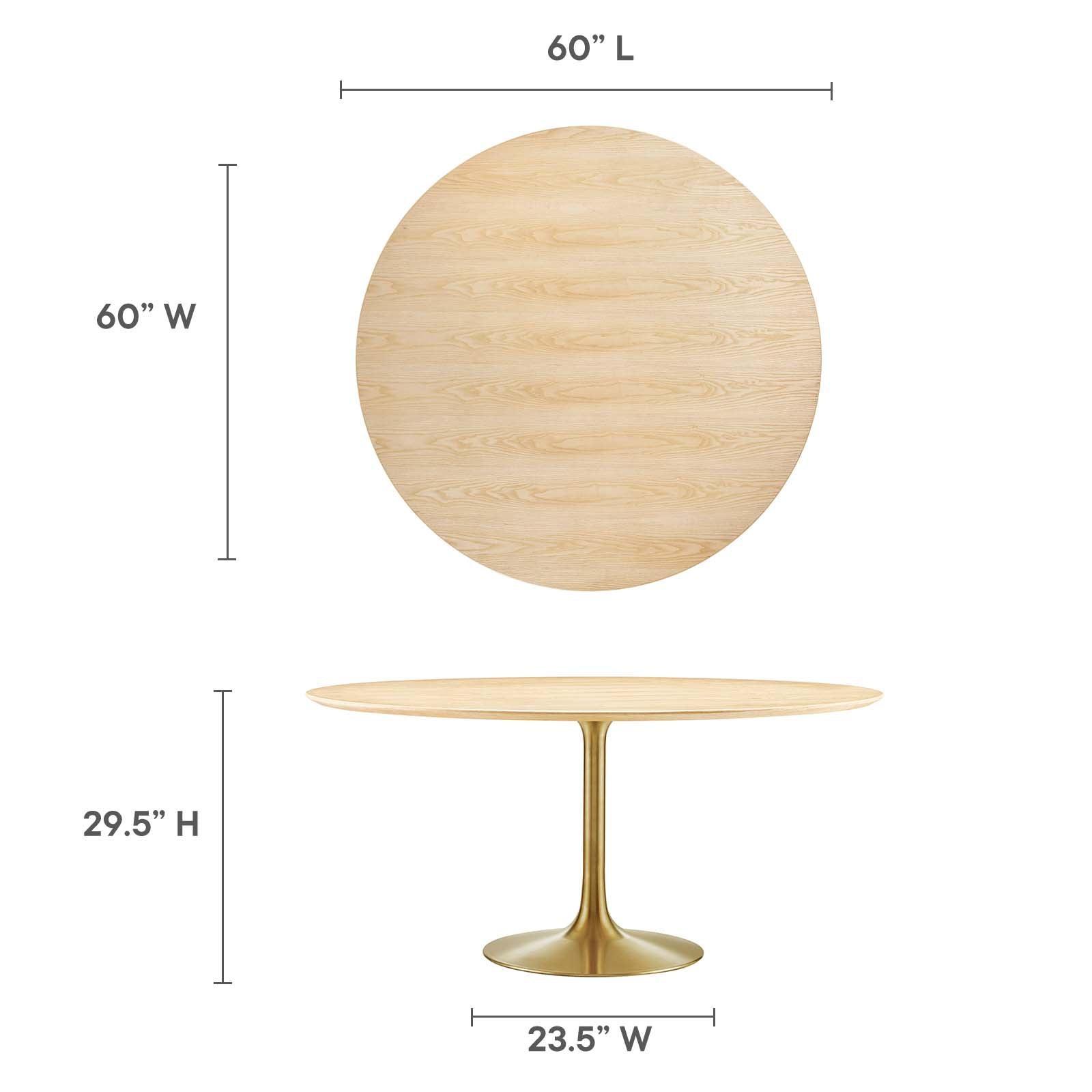 Modway Lippa 60" Wood Dining Table FredCo
