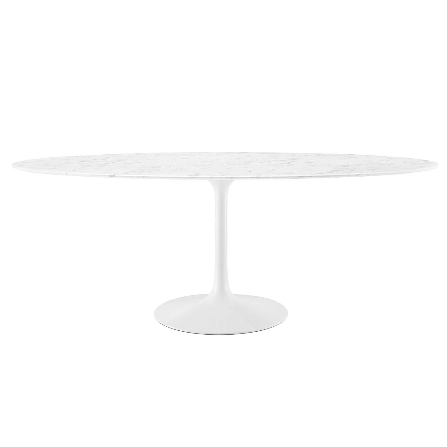 Modway Lippa 78" Oval Artificial Marble Dining Table FredCo