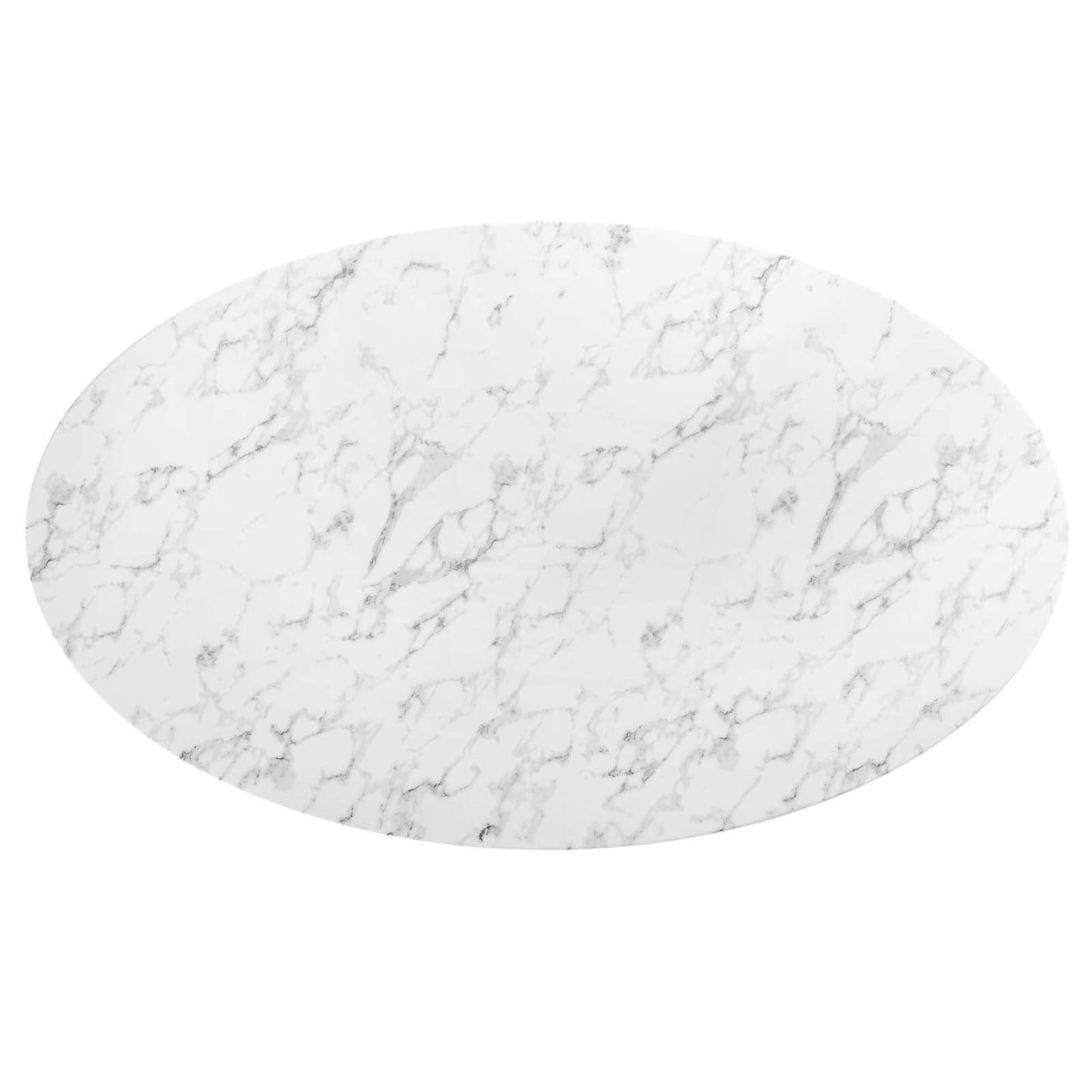 Modway Lippa 78" Oval Artificial Marble Dining Table FredCo