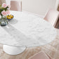 Modway Lippa 78" Oval Artificial Marble Dining Table FredCo