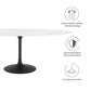 Modway Lippa 78" Oval Artificial Marble Dining Table, EEI-3542 FredCo