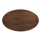 Modway Lippa 78" Oval Walnut Wood Grain Dining Table FredCo