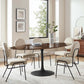 Modway Lippa 78" Oval Walnut Wood Grain Dining Table FredCo