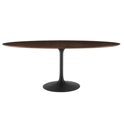 Modway Lippa 78" Oval Wood Grain Dining Table FredCo