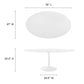 Modway Lippa 78" Oval Wood Top Dining Table FredCo