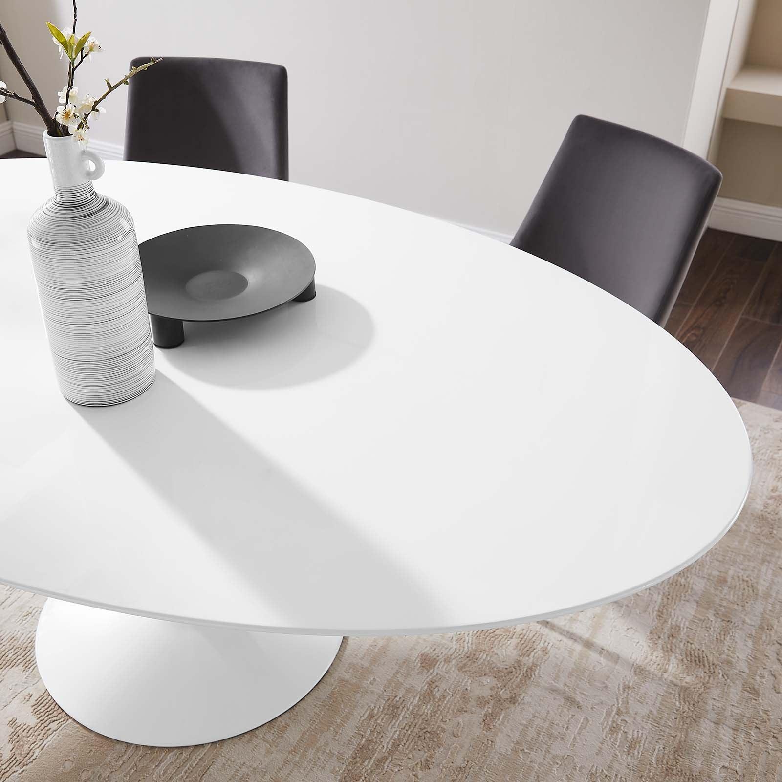 Modway Lippa 78" Oval Wood Top Dining Table FredCo