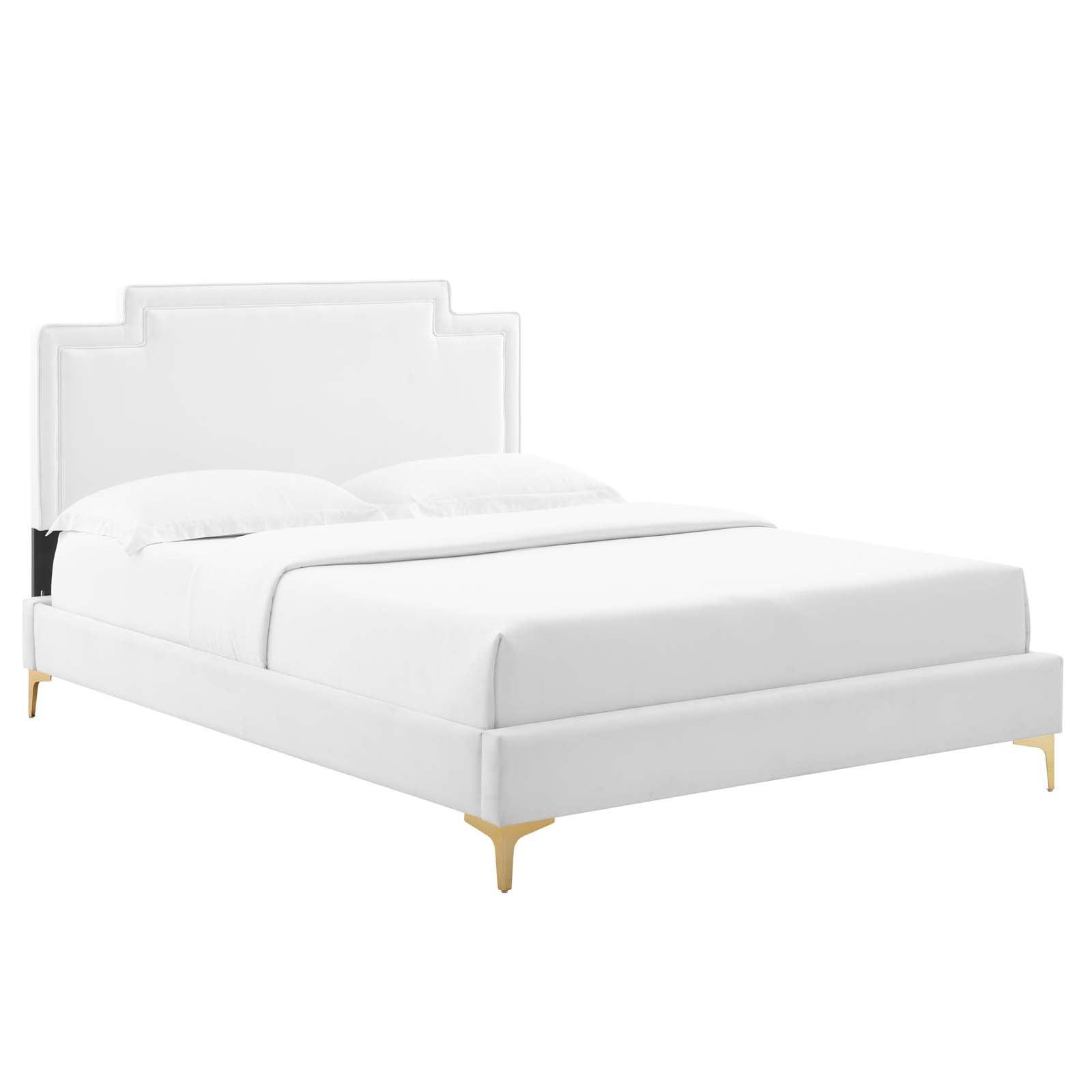 Modway Liva Performance Velvet King Bed FredCo