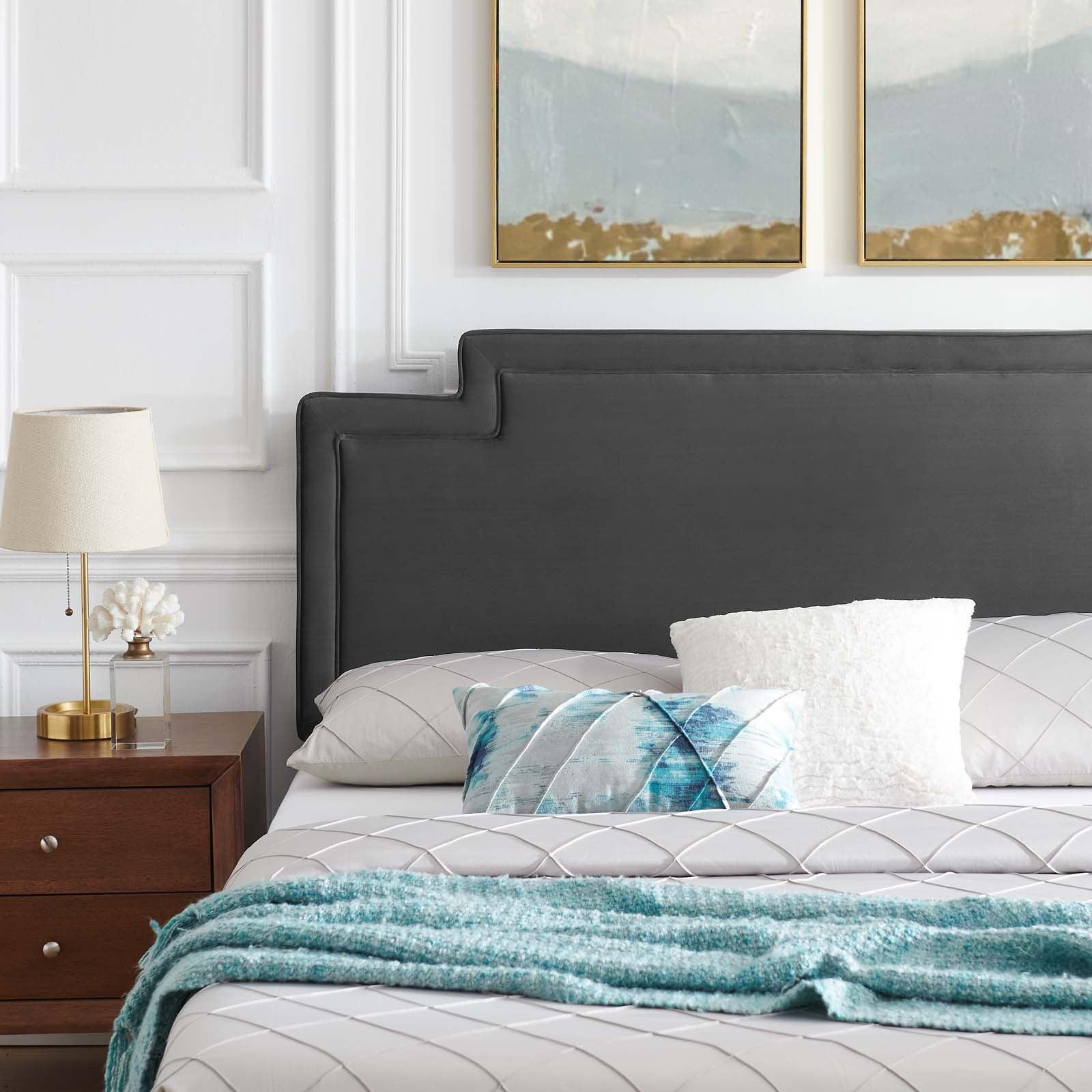 Modway Liva Performance Velvet King Bed FredCo