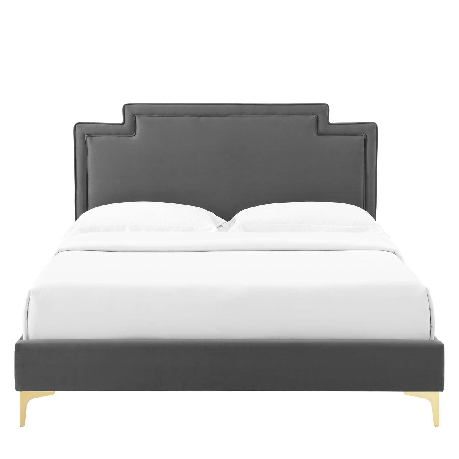 Modway Liva Performance Velvet King Bed FredCo