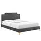 Modway Liva Performance Velvet King Bed FredCo