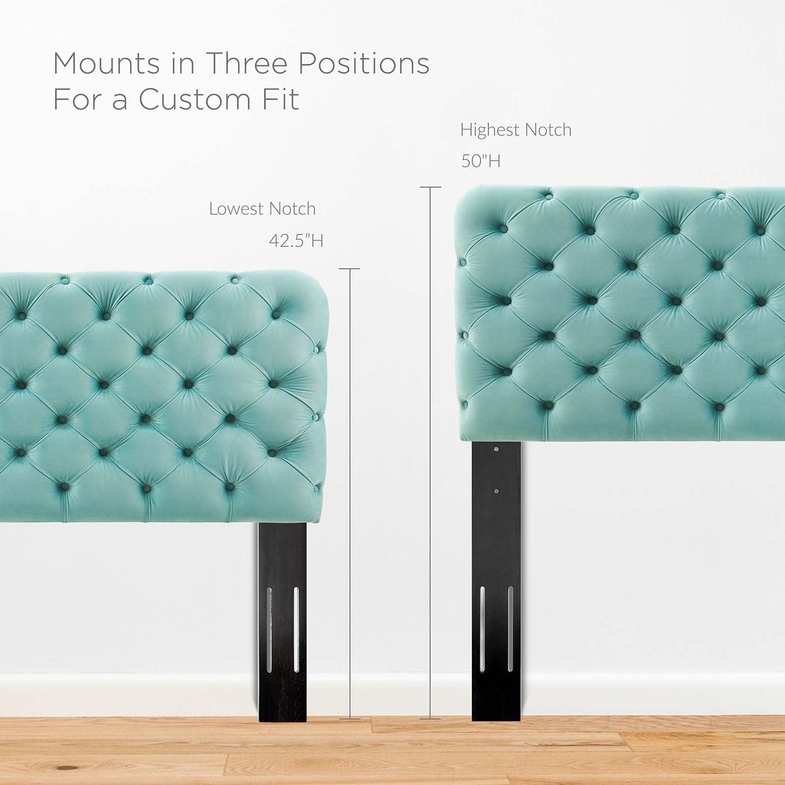 Modway Lizzy Tufted Twin Performance Velvet Headboard FredCo