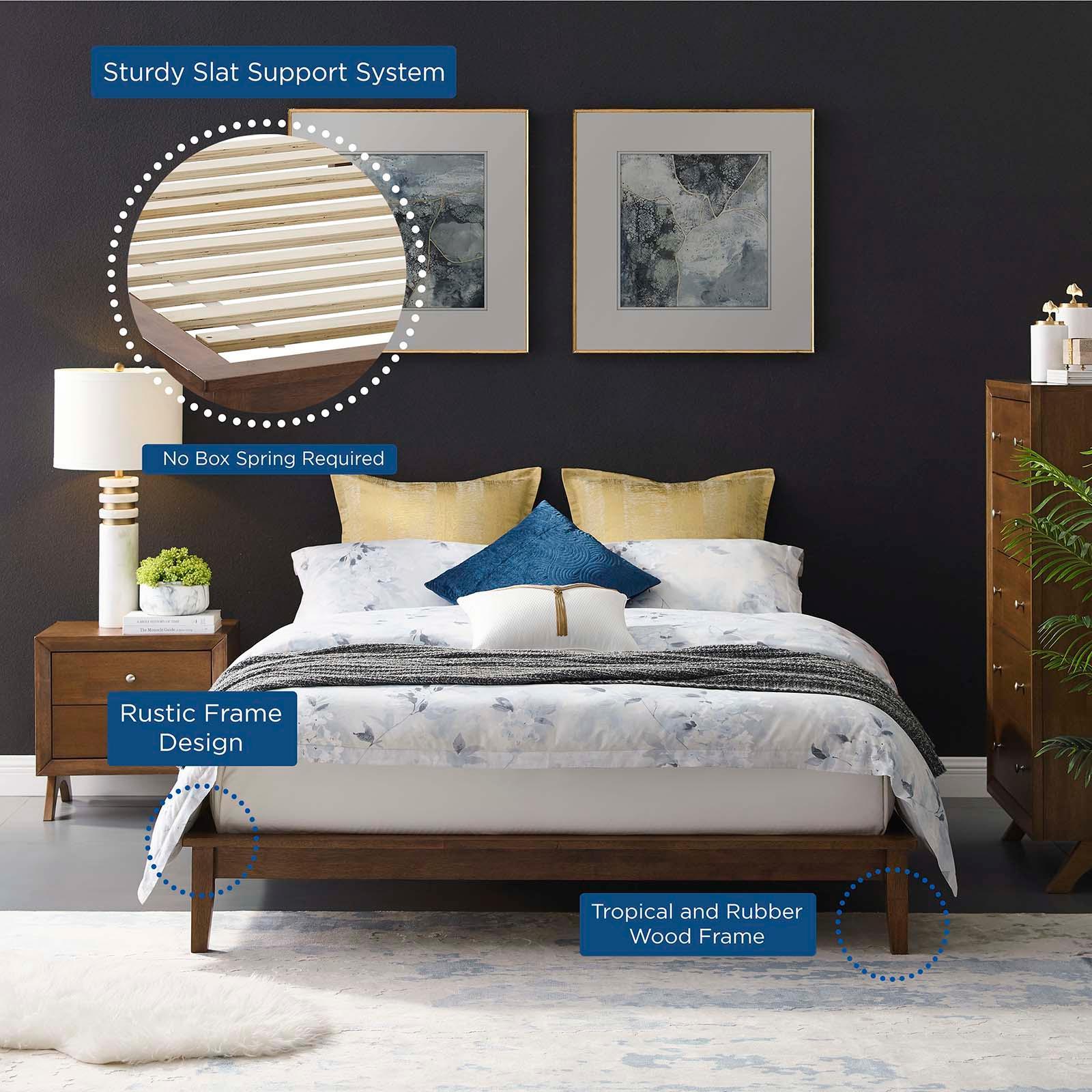 Modway Lodge Queen Wood Platform Bed Frame FredCo