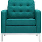 Modway Loft Armchairs Upholstered Fabric Set of 2 FredCo
