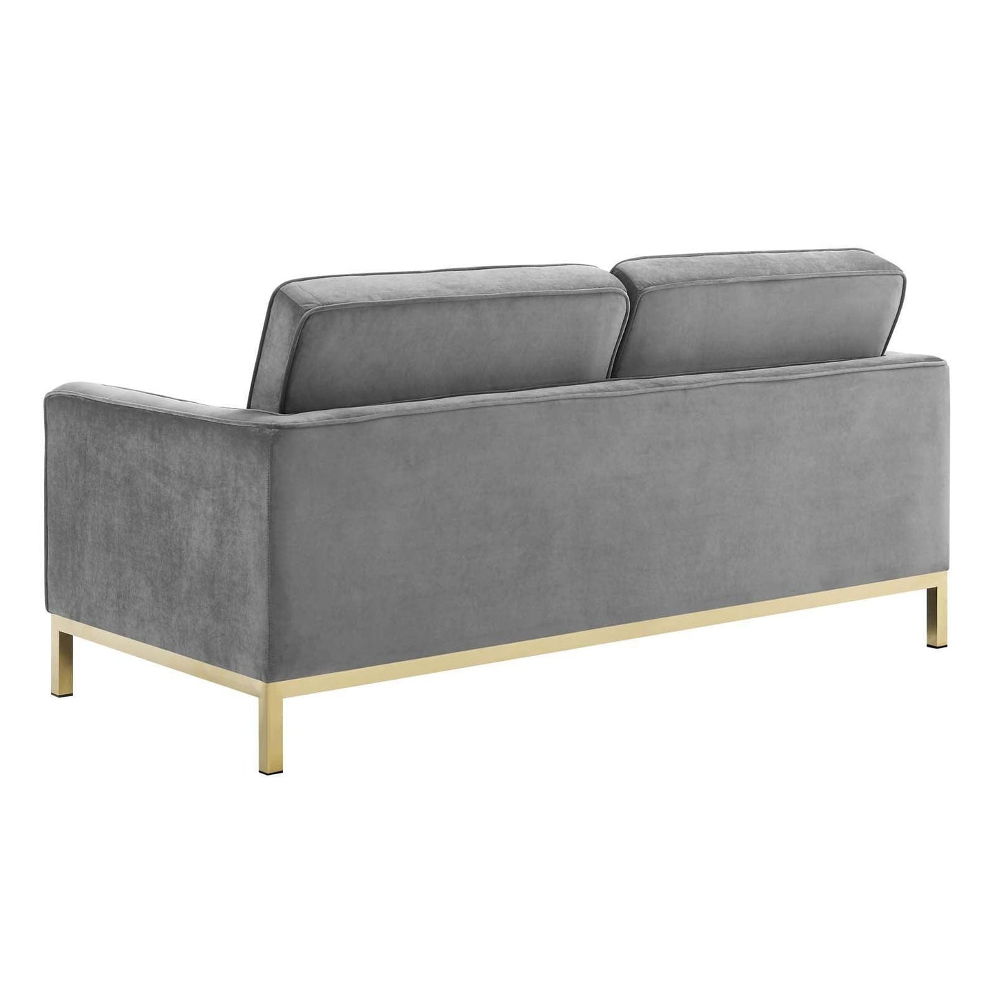 Modway Loft Gold Stainless Steel Leg Performance Velvet Loveseat FredCo