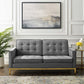 Modway Loft Gold Stainless Steel Leg Performance Velvet Loveseat FredCo