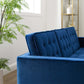 Modway Loft Gold Stainless Steel Leg Performance Velvet Sofa FredCo