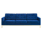 Modway Loft Gold Stainless Steel Leg Performance Velvet Sofa FredCo
