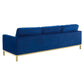 Modway Loft Gold Stainless Steel Leg Performance Velvet Sofa FredCo