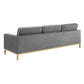 Modway Loft Gold Stainless Steel Leg Performance Velvet Sofa and Loveseat Set FredCo