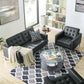 Modway Loft Tufted Upholstered Faux Leather Loveseat and Armchair Set FredCo