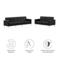 Modway Loft Tufted Vegan Leather 2-Piece Furniture Set FredCo