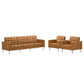 Modway Loft Tufted Vegan Leather 3-Piece Furniture Set FredCo