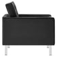 Modway Loft Tufted Vegan Leather Armchair and Ottoman Set FredCo