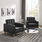 Modway Loft Tufted Vegan Leather Armchairs - Set of 2 FredCo