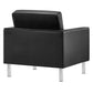 Modway Loft Tufted Vegan Leather Armchairs - Set of 2 FredCo