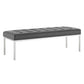 Modway Loft Tufted Vegan Leather Bench FredCo