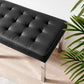 Modway Loft Tufted Vegan Leather Bench FredCo