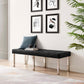 Modway Loft Tufted Vegan Leather Bench FredCo