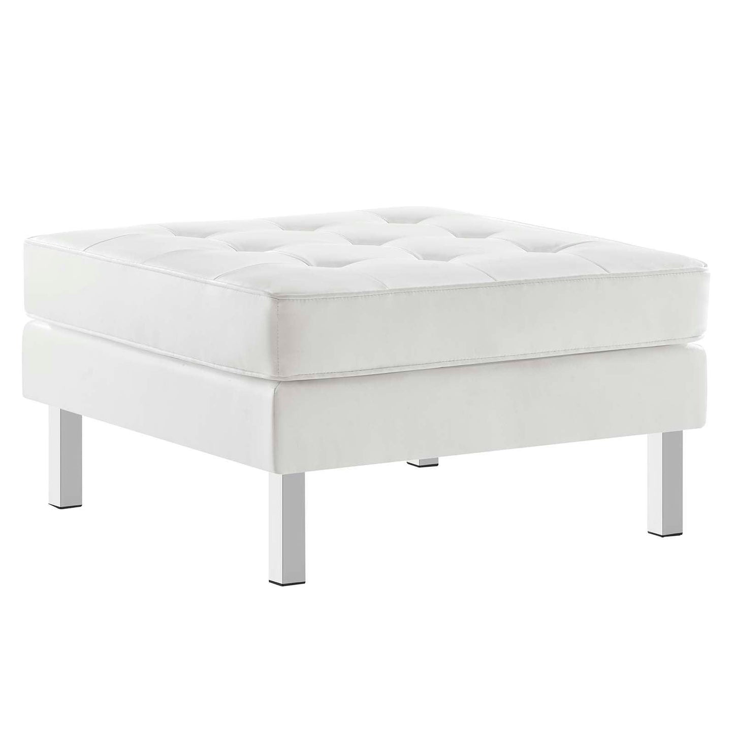Modway Loft Tufted Vegan Leather Ottoman FredCo