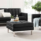 Modway Loft Tufted Vegan Leather Ottoman FredCo
