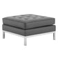 Modway Loft Tufted Vegan Leather Ottoman FredCo