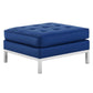 Modway Loft Tufted Vegan Leather Ottoman FredCo